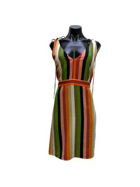 NWT Gianni Bini Striped Multicolor Sleeveless Dress 10